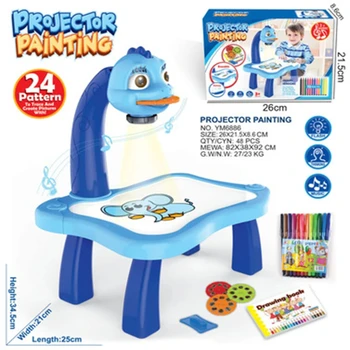 Tavolo da disegno per proiezione per bambini Giocattoli da disegno artistico per la prima educazione dei bambini Coltiva l'interesse dei bambini Studio Puzzle Pittura Giocattoli Regalo