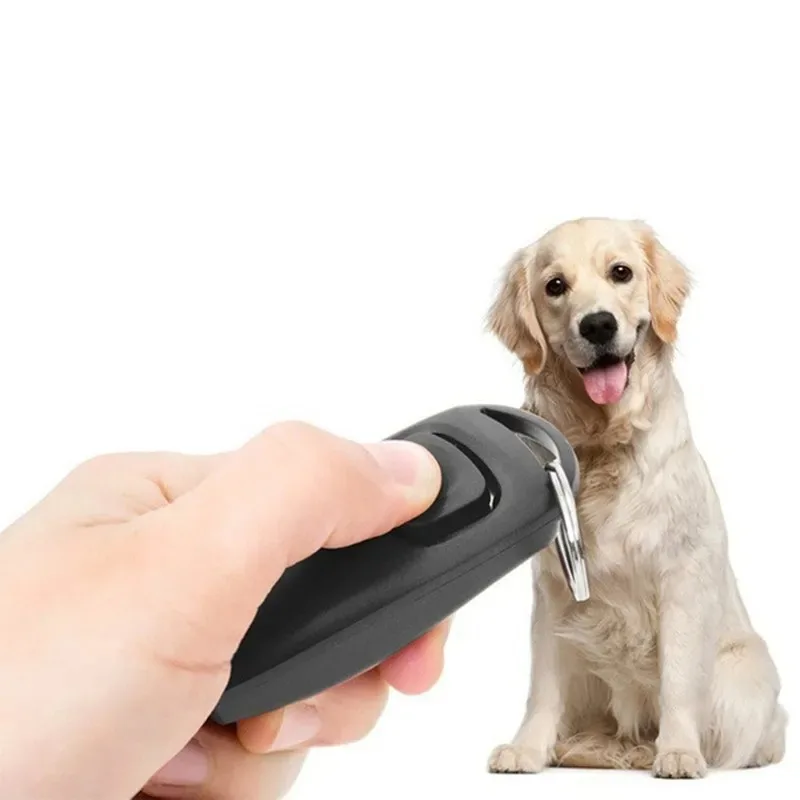 Dog Training Clicker and Whistle 2in1 Combo, Multi Color Portable Training Tool, Easy Use Clicker Whistle for Obedience Commands