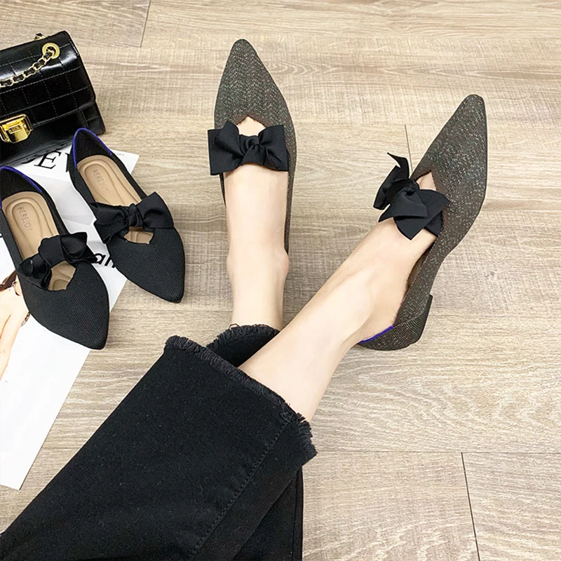Trendy Women casual flat Shoes Pumps Wedding Shoes Female Pointed Stripper Dress office Shoes women