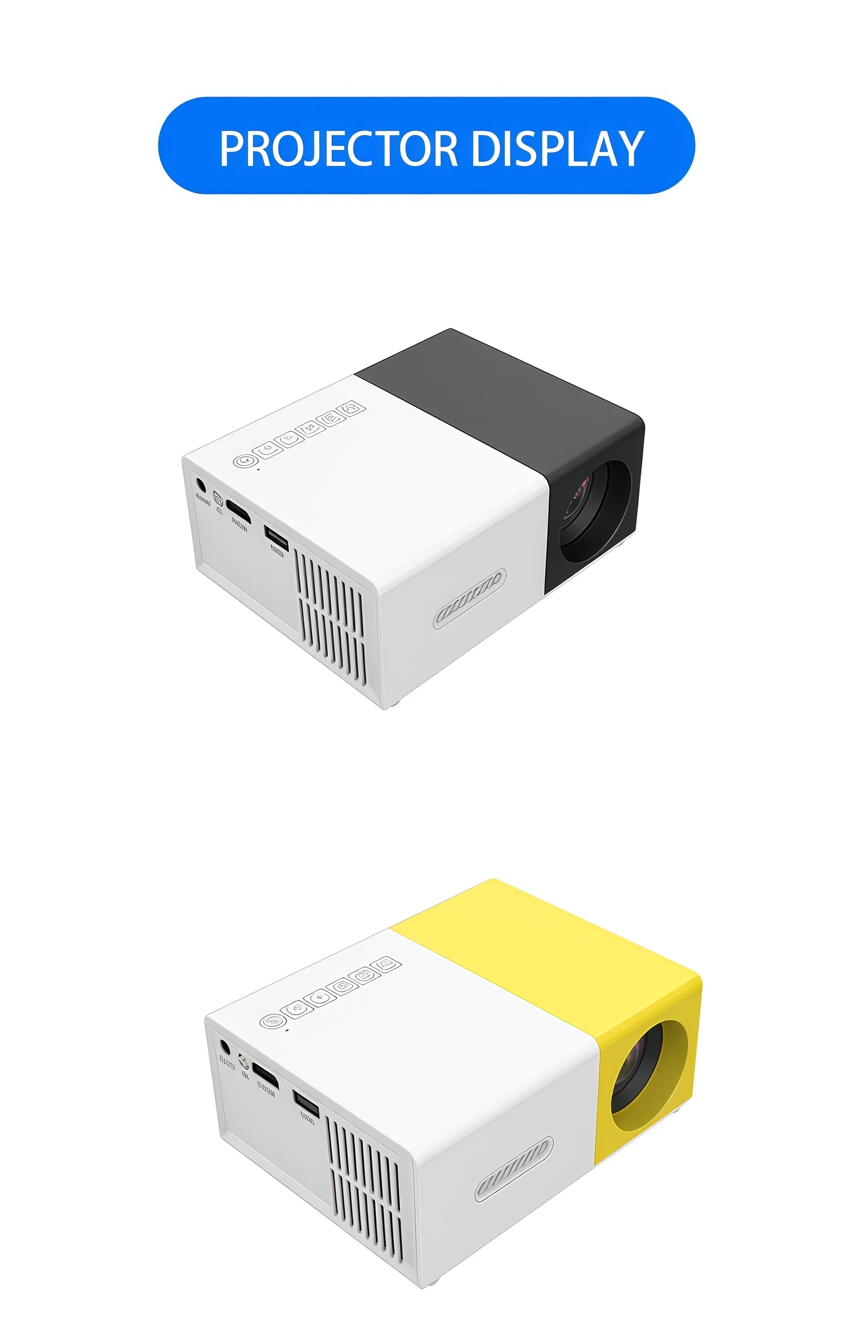 Mini Portable For Cartoon Outdoor LED Pico Movie Projector for Home Theater Kids