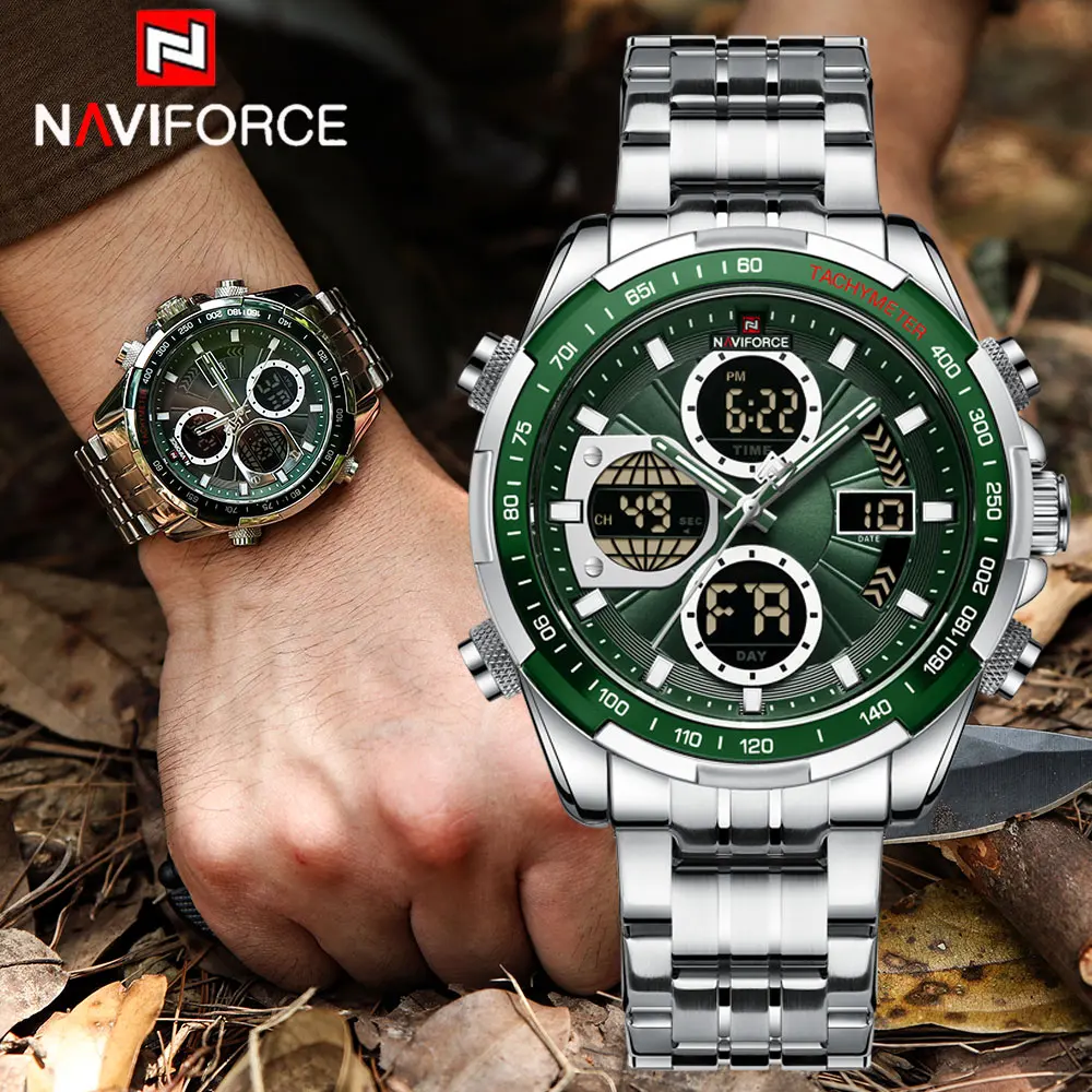 NAVIFORCE Luxury Original Sports Wrist Watch For Men Quartz Steel ...