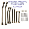 For Axial 1/24 SCX24 C10 AXI00001 AXI00002 AXI00006 Brass Pull Rod Car Body Links Set 1:24 Simulation Model Car Upgrade Parts 1