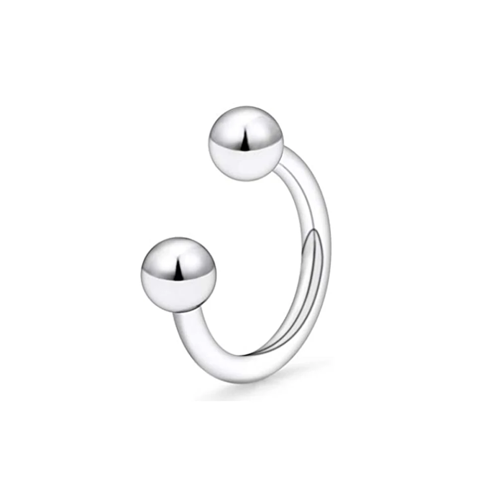1/9PCS Surgical Steel Lip Hoop Ring Crystal Cubic Horseshoe Barbell Tragus Cartilage Earring Helix Daith Septum Piercing