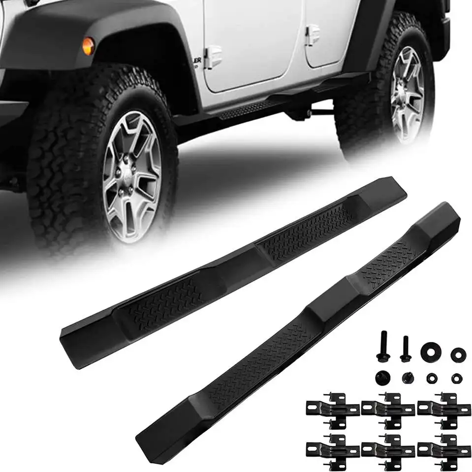 

Nerf Bar Running Boards ABS 4 Door Side Steps for 2007-2018 Jeep Wrangler JK