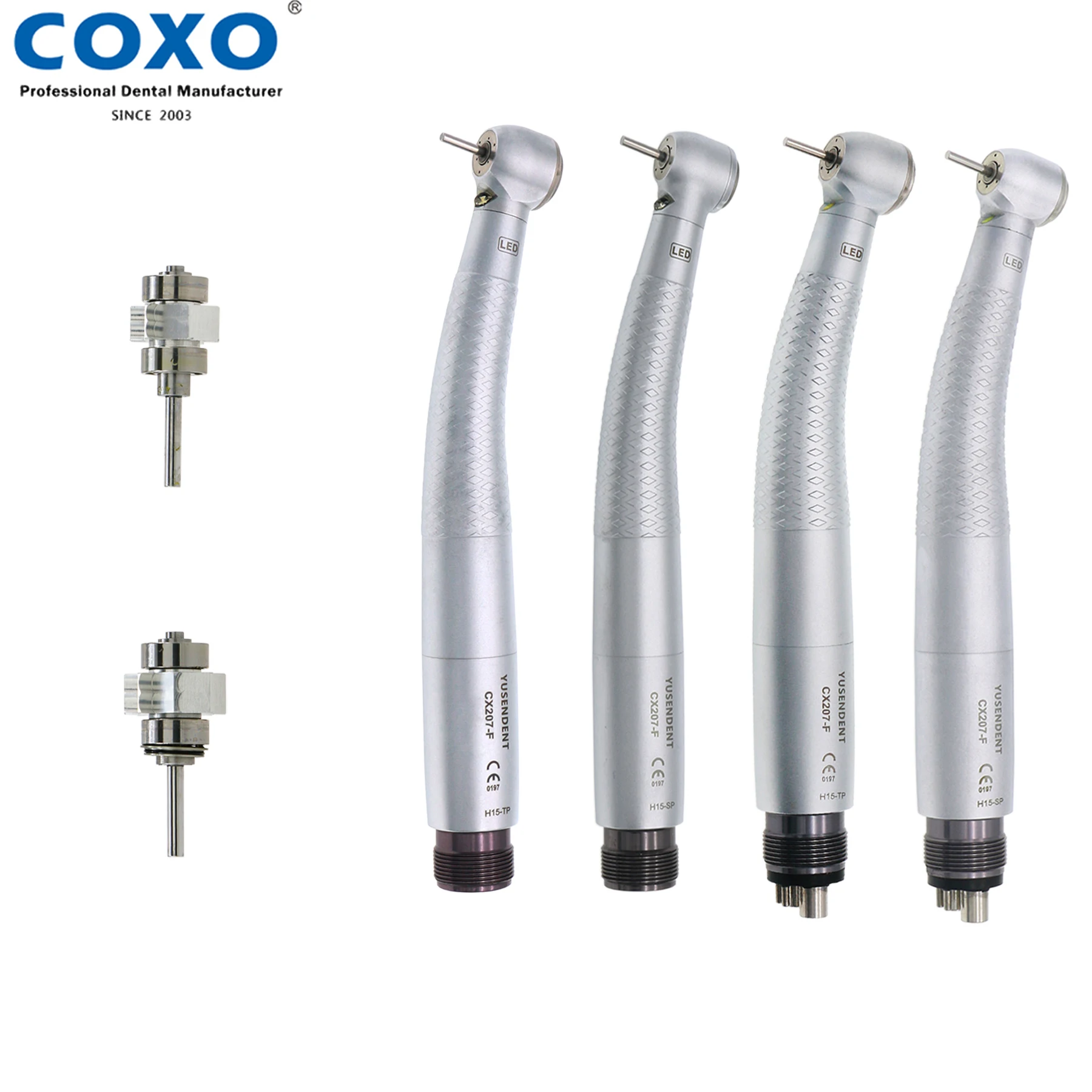 

COXO, стоматологический высокоскоростной наконечник для турбины, E-генератор, воздушная турбина с кнопкой, 2/4 отверстий, подходит для NSK KAVO