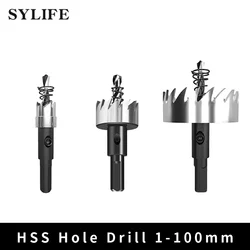 1pcs 12mm-100mm HSS Hole Drill Stainless Steel Hole Opener Hole Saw Drill Bit for Metal Alloy Iron Cutting Drilling Opener