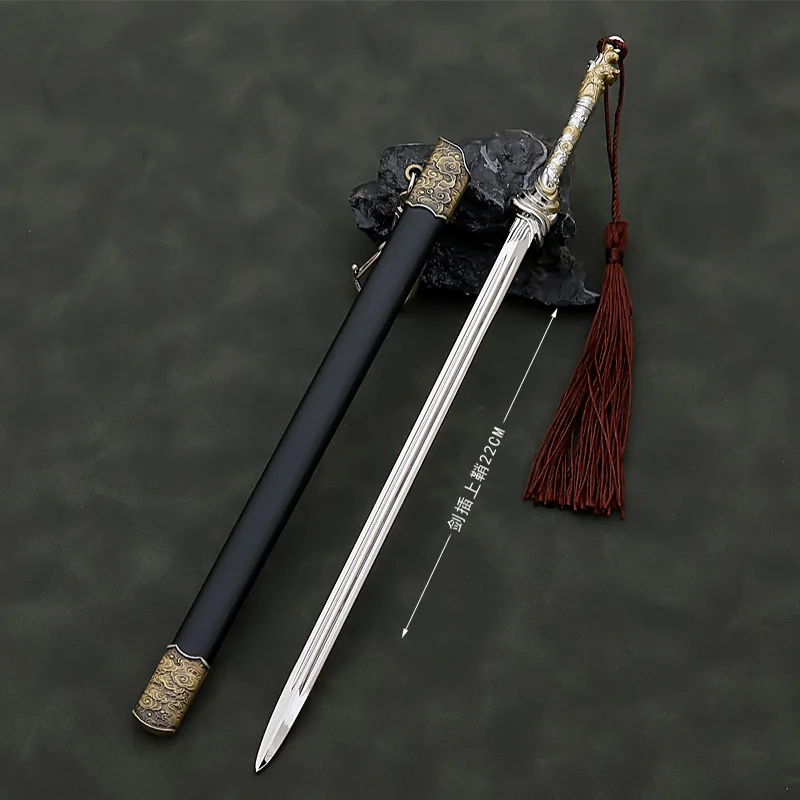 Mysterious Lotus Casebook Film & TV Peripherals Weapon Model Li Xiangyi Young Master Sword Metal Knife Toy Sword Cosplay Gifts 8cm valorant game peripherals weapon model keychain 2023 championship vandal keyrings toy sword cosplay kids toy gifts for boys