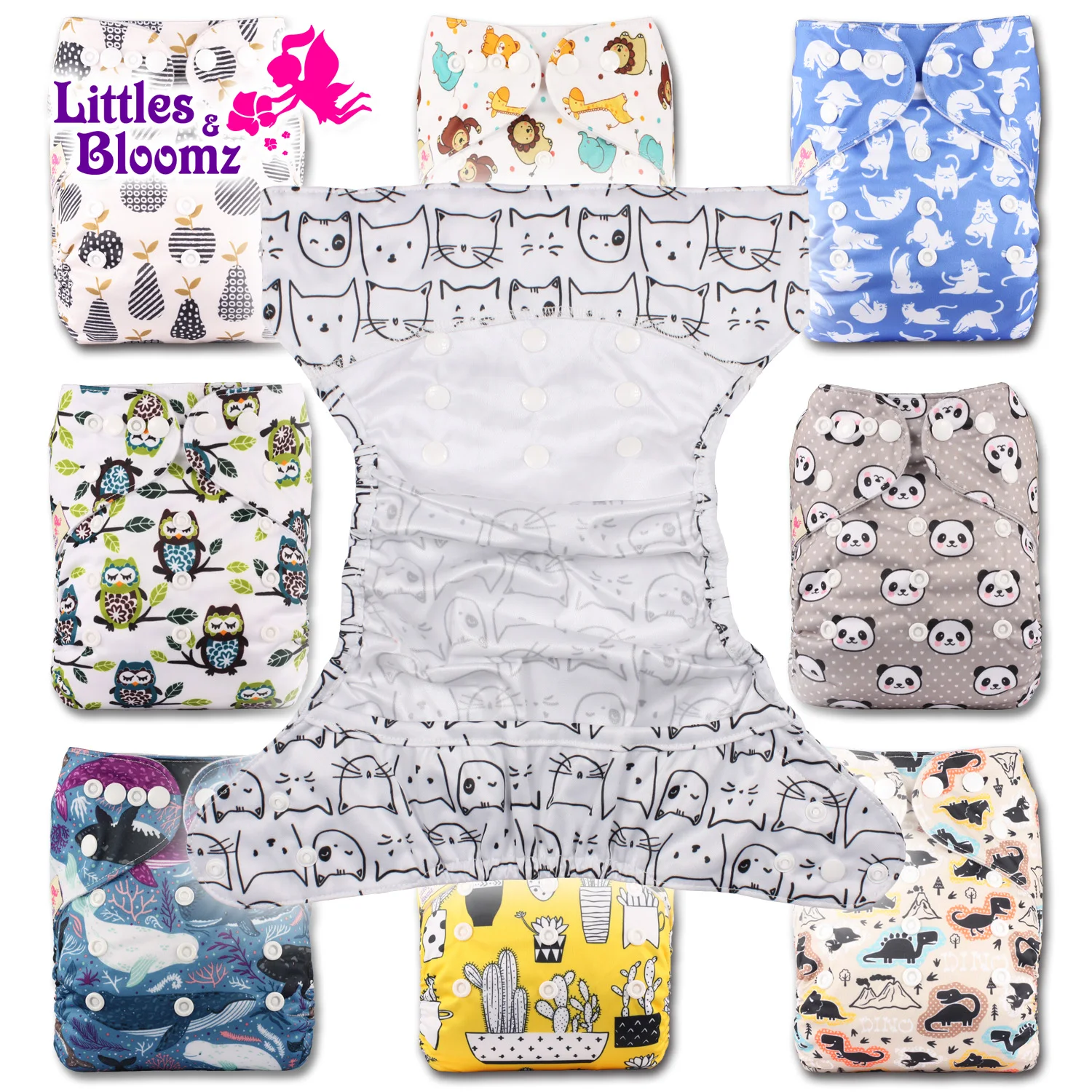Baby One Size Reusable Cloth NAPPY Cover Wrap