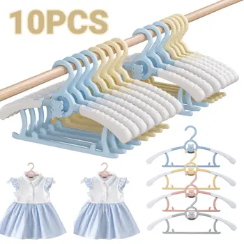10 pezzi antiscivolo appendiabiti per bambini grucce portaoggetti regolabili carino vestiti per bambini organizzatore armadio bambini cappotti per bambini appendiabiti 1