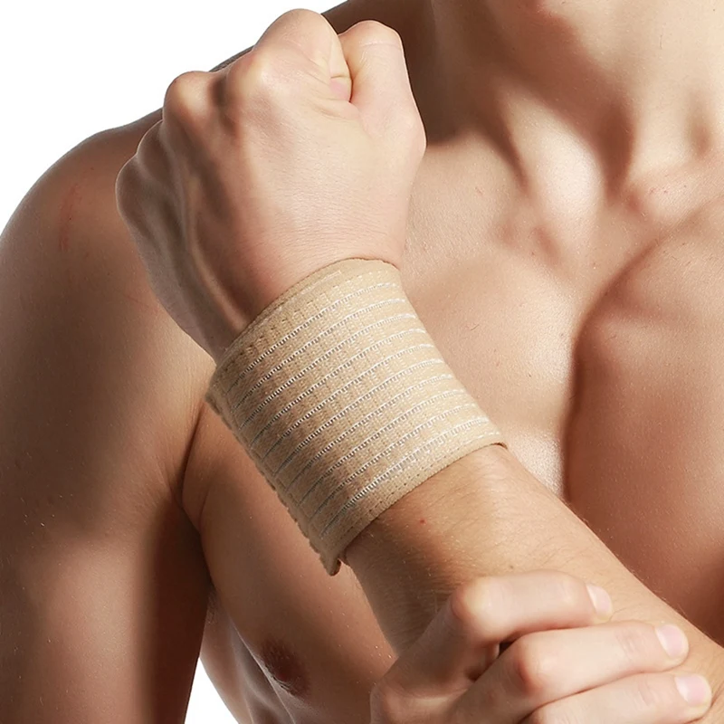 

1 PCS Sports Wristband Pressure Winding Bandage Badminton Sports Protectors (Skin Colour)