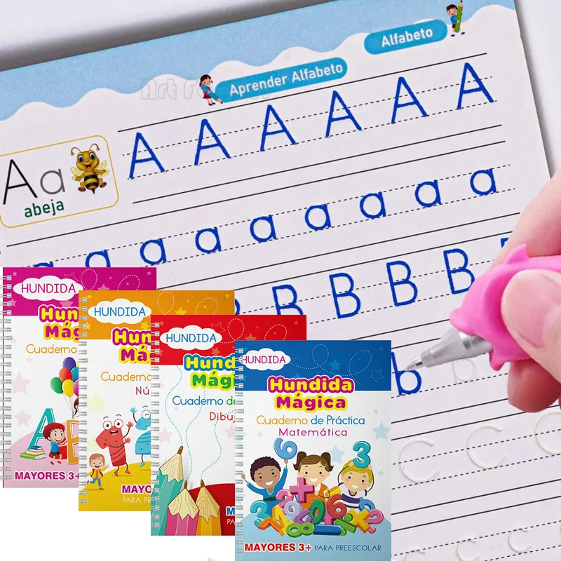 Spanish Magic Books Learning Numbers In Spanish Lettering for Children