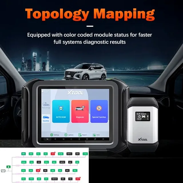 XTOOL D9EV D9 EV 자동차 진단 도구/BYD 에너지 차량용 배터리 팩 감지 활성 테스트 토폴로지 매핑