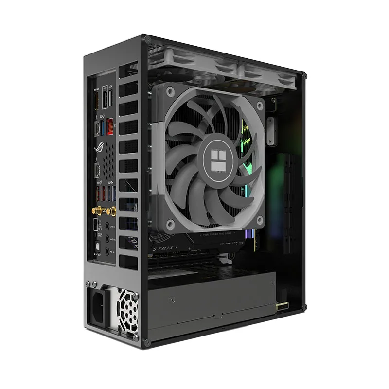 스팟 Lzmod 미니 A24-V3 2.0 코어 디스플레이 1u 전원 공급 장치, ITX 섀시, 모든 알루미늄 합금, 4L