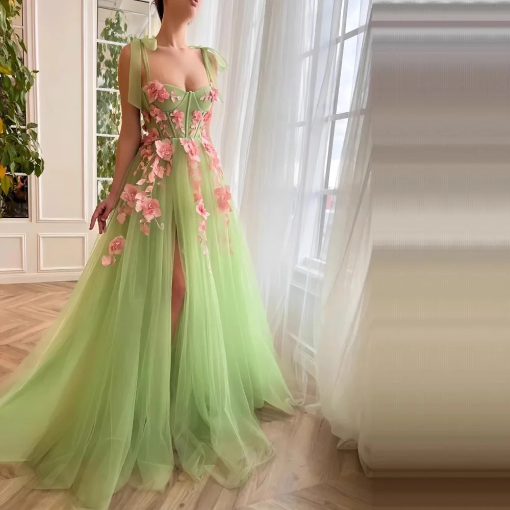 Simple Ball Gown Spaghetti Straps Navy Blue Tulle Sleeveless Long Evening Party Gowns Evening Dress Special Formal Dresses Prom Dress HZ1121