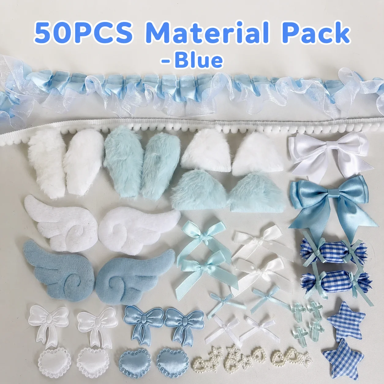 Pink Lace Ribbon DIY Craft Kit - Colorful Handmade Accessory Set for Creative Projects and Decor