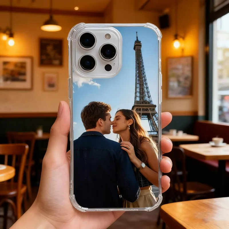 Customizable Shockproof Phone Case with Personal Couple Photo