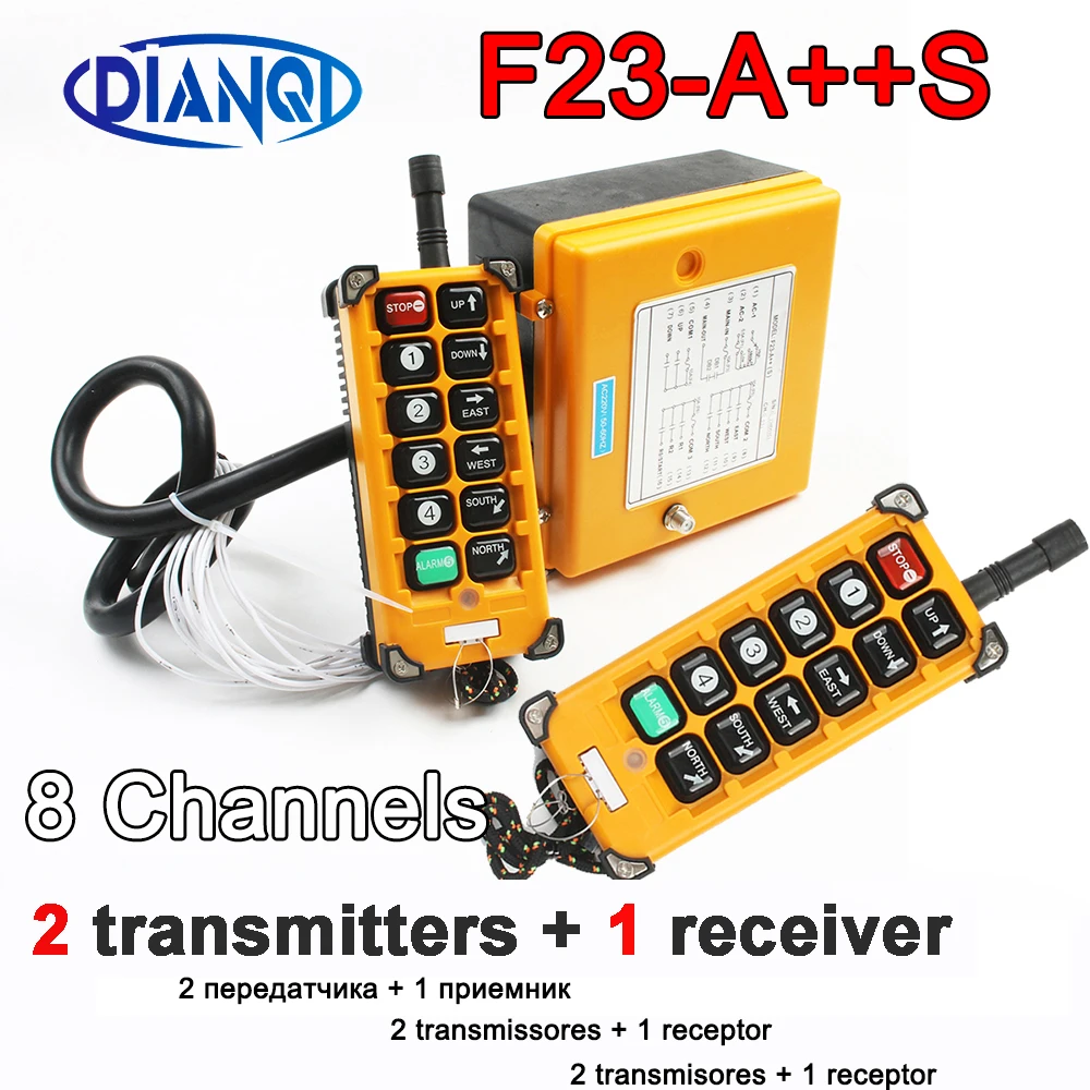 220VAC 12V 24V 36V 380V Wireless Crane Remote Control F23-A++S