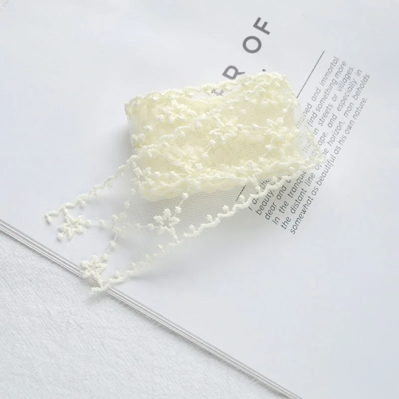 1M Lace Embroidery Ribbons For Wedding Decor DIY Bows Craft Sewing Supplies Accessories 42MM wide