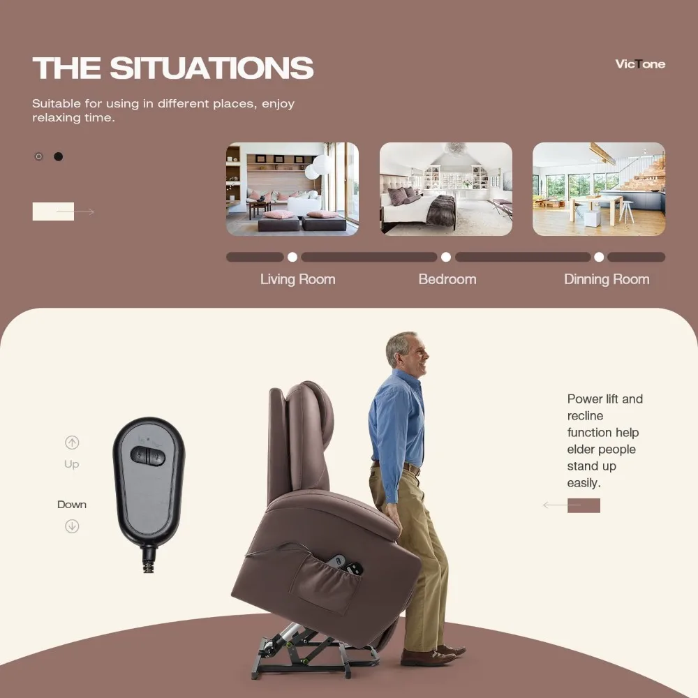 Elderly Power Lift Recliner Chair with Massage 3