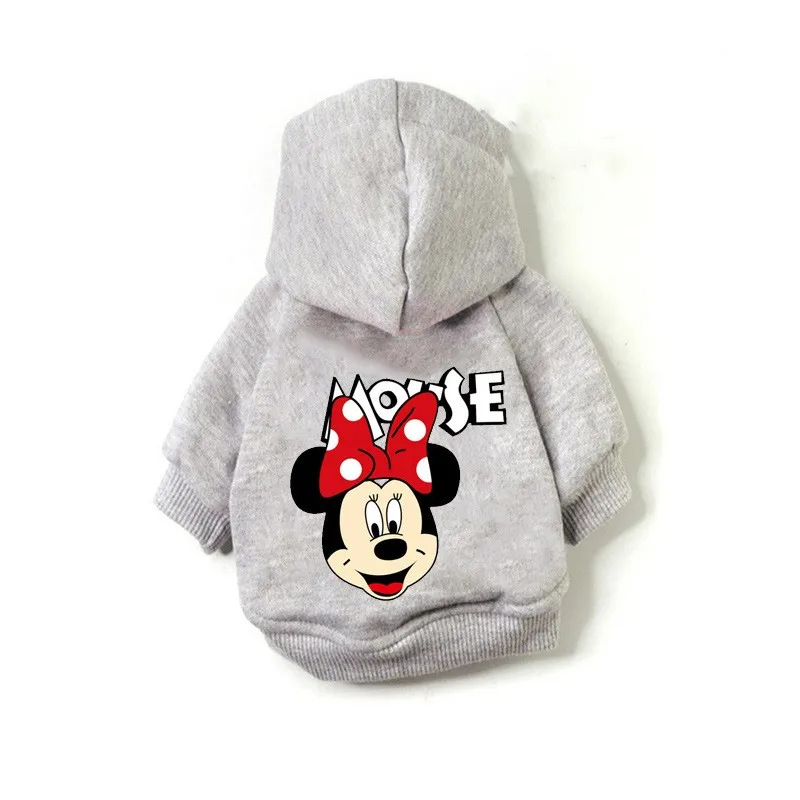 Pet Clothes Disney Mickey Mouse Dog Hoodie Pet Cartoon Mickey Minnie Jacket Fall Winter Outdoor Clothes Small And Medium-sized Dog Sweater pet clothes