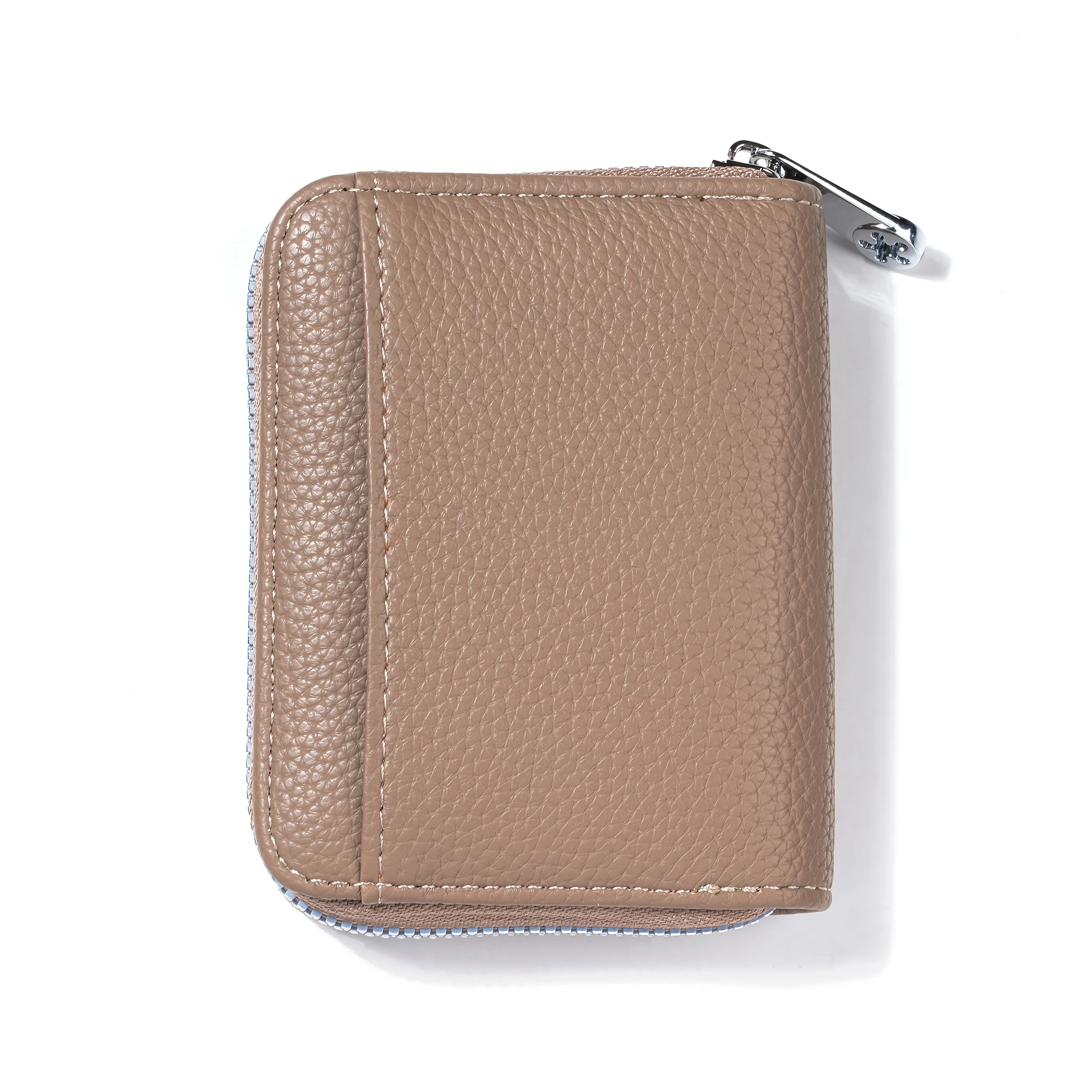 Genuine Leather Women's Mini Wallet Compact Short Coin Purse with Lychee Grain Multipurpose Small Wallet for Daily Use Travel