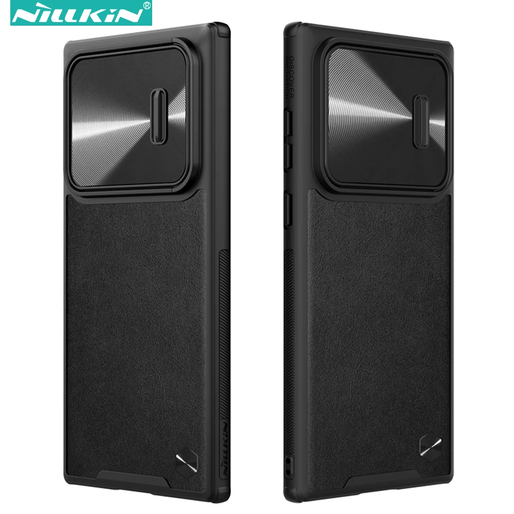 

Nillkin CamShield Leather S Case for Samsung Galaxy S22 Ultra 5G, Alloy Camera Slider Shockproof Back Cover