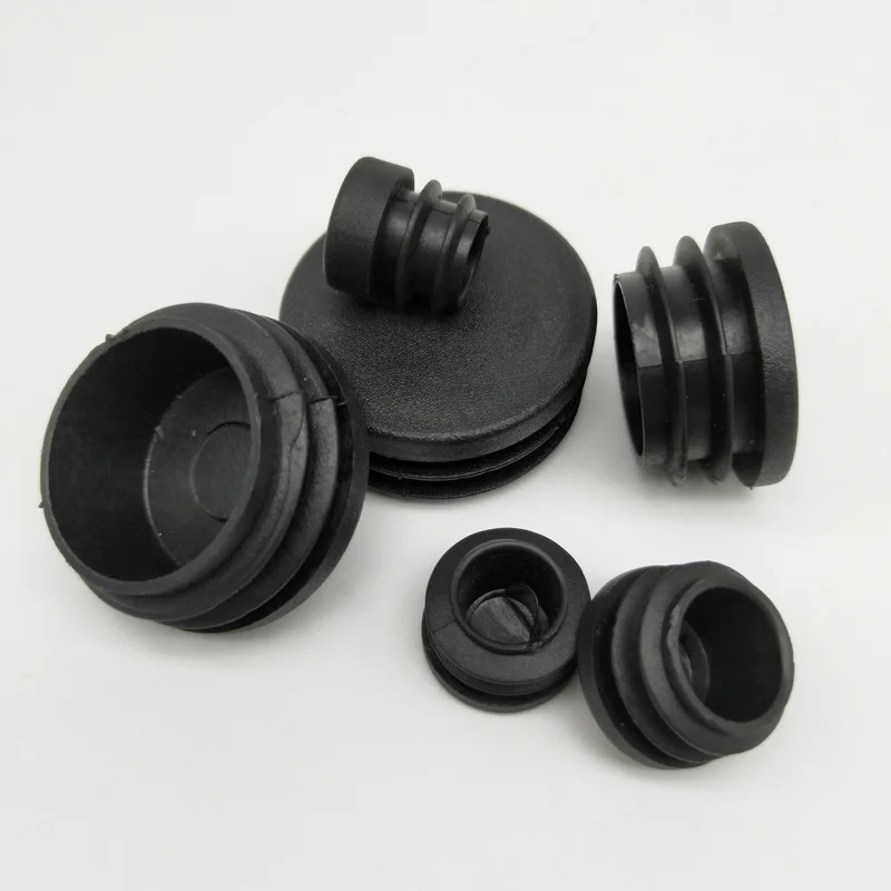 10pcs Plastic tube end cap 25mm Round steel pipe Insert Plugs non-slip furniture chair leg Cover table feet floor protector pads
