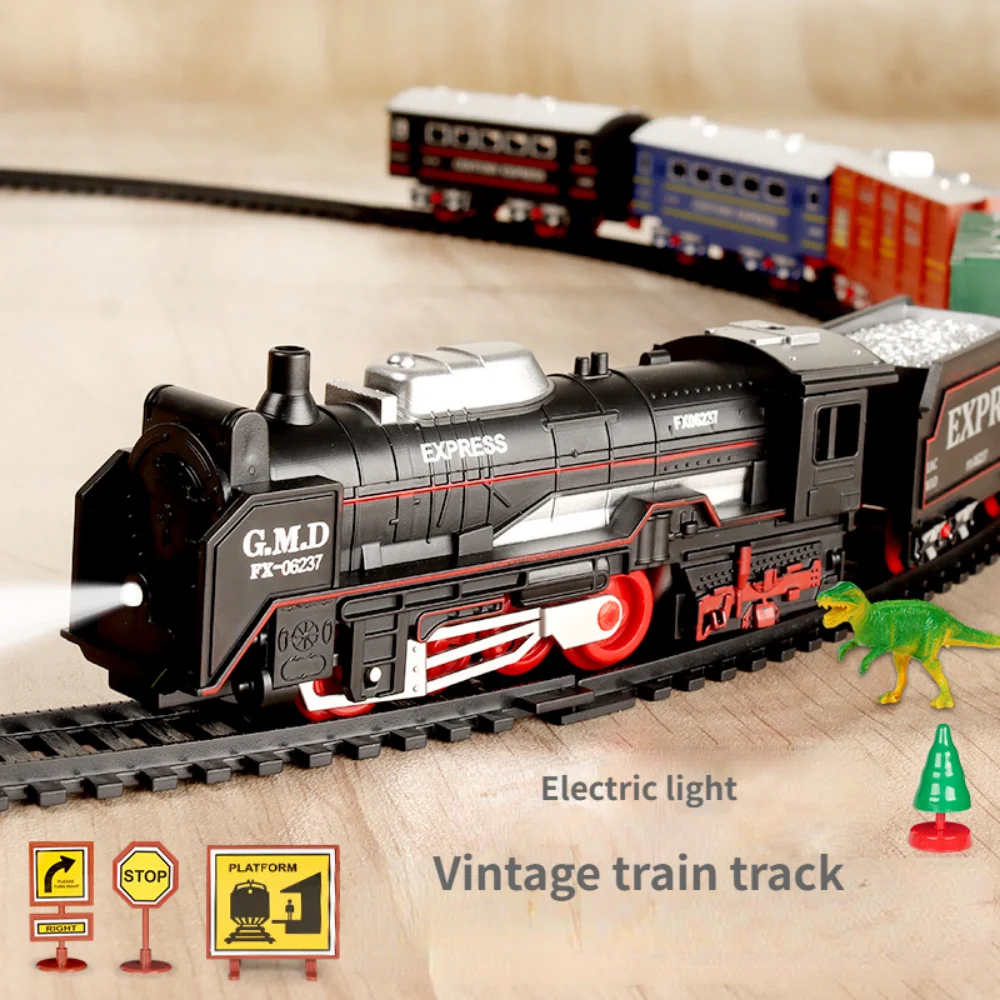 SimulationClassicElectricTrackSmallTrainModelDIYSetToyforBoy