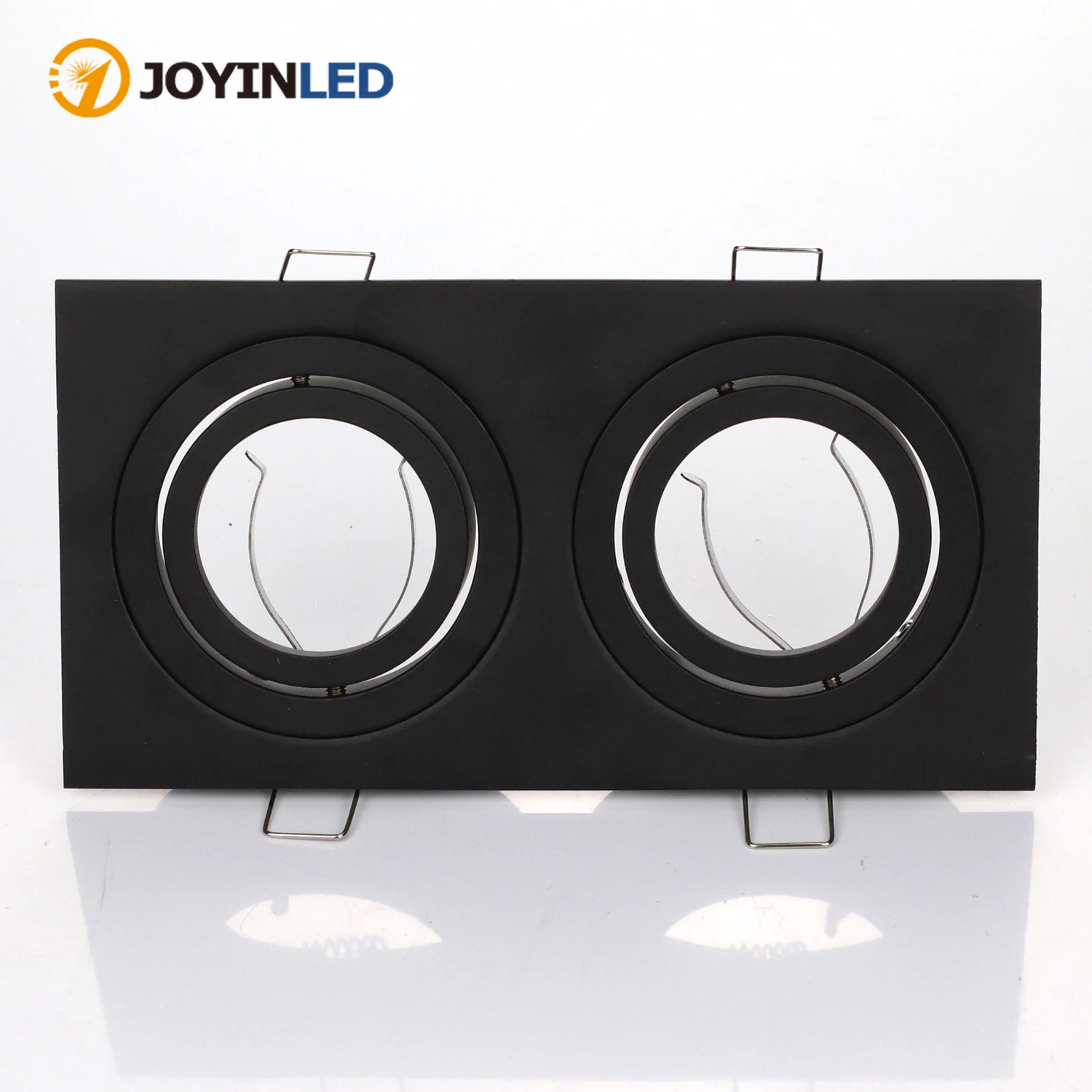

Square Double Head Ceiling Lights Fixtures GU10 MR16 Recessed Led Lighting Downlights Cut Out 155*85mm Fixture Frame
