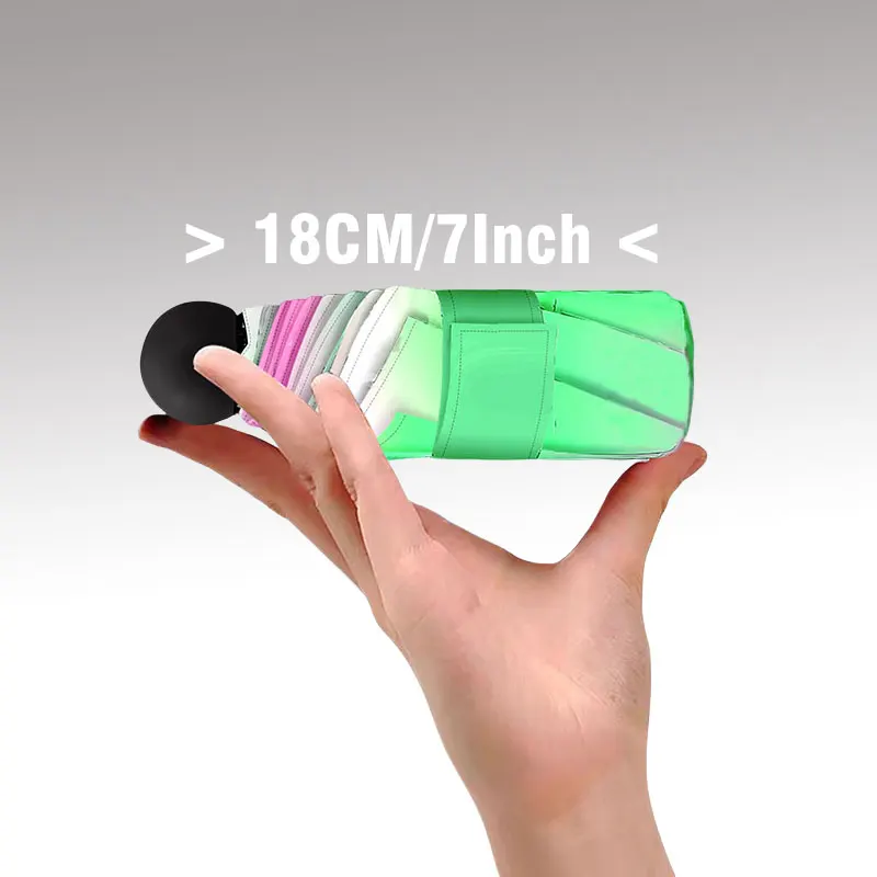 Creativity Color gradient Mini folding umbrella ultra light portable compact parasol uv protection simple for women and men