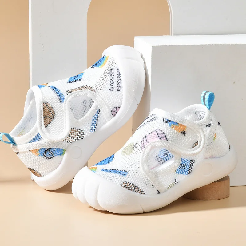 

Summer Breathable Air Mesh Kids Sandals 1-4T Unisex Baby Casual Shoes Anti-slip Soft Sole First Walkers Infant Lightweight Shoes