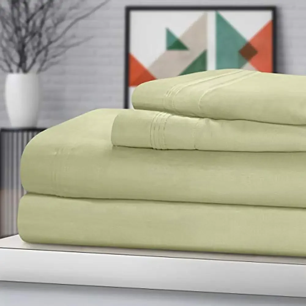 Luxury Egyptian Cotton Sheet Set 1500-Thread Count Solid Deep Pocket Bedding King Size 100% Cotton Softness Ultimate Comfort