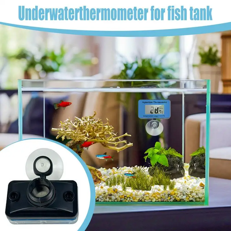 Fish Tank Thermograph Wireless Digital Aquarium Thermograph Aquarium Fish Tank Accessories LCD Display Terrarium Water