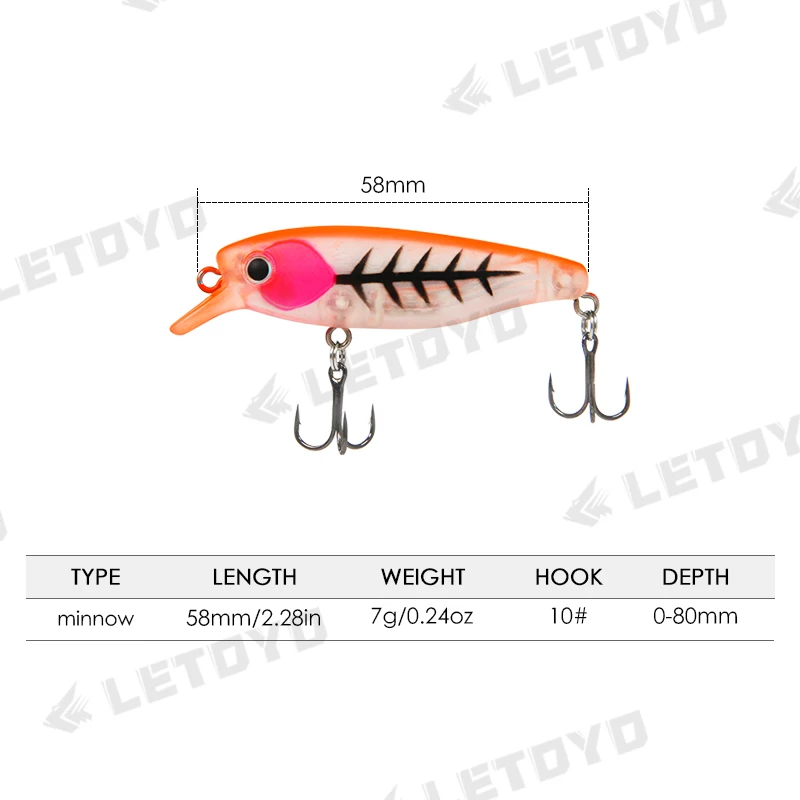 LEYDUN BALLON DOR Mini Micro Fishing lures 55mm 4g Slow Sinking Pencil Rock  Fishing & Darting Hard Baits Japan Wobblers Tackles