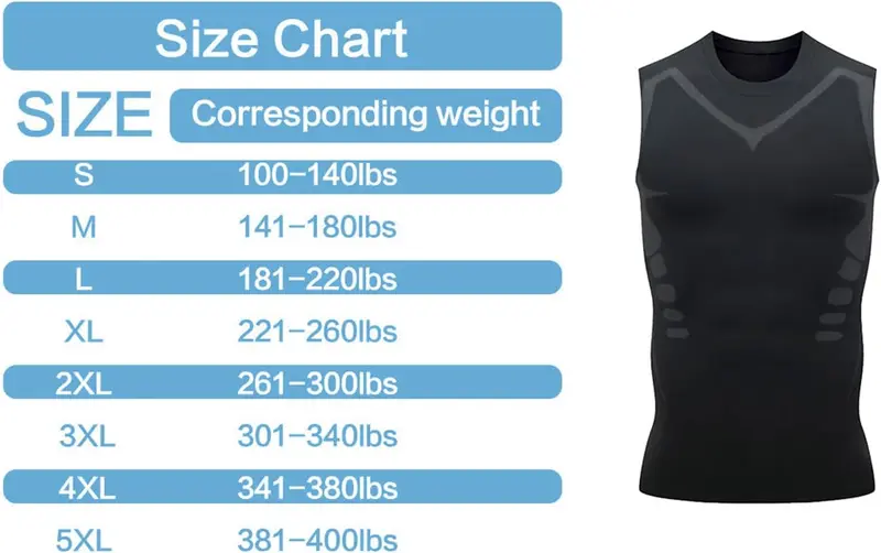 Men Shapewear Ionic Shaping Vest