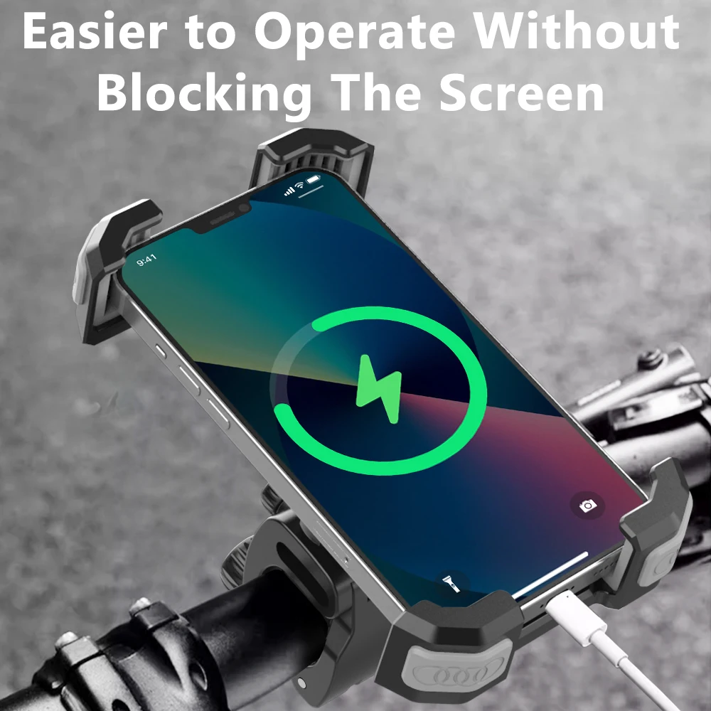 Nylon Black Motorcycle Phone Holder Anti Shake Bike Navigation
