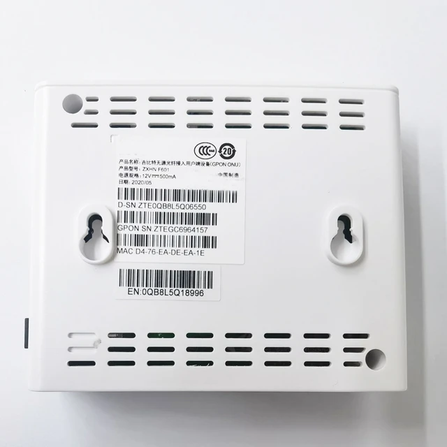 Modem para fibra optica gpon onu ont zte f601 1000mbps