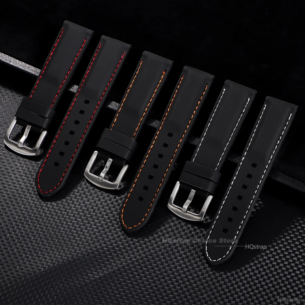 Silicone Rubber Watch Strap - Soft and Comfortable Replacement Band