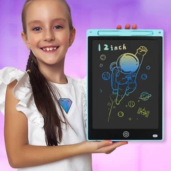 Colorful LCD Graphic Drawing Tablet for Kids - Creative Gift for Birthdays, Christmas, and Travel (12INCH Sky - Blue)