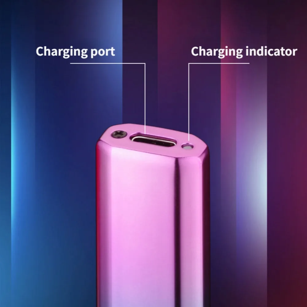 Color Double Sided Tungsten Electronic Lighter Type-C Charging Mini Portable Windproof Flameless Plasma Lighter Smoker Men Gift