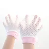 Baby Physical Anti Scratch Face Mesh Small Gloves, Summer Thin Breathable Drawstring Strap Baby Adjustable Gloves 3
