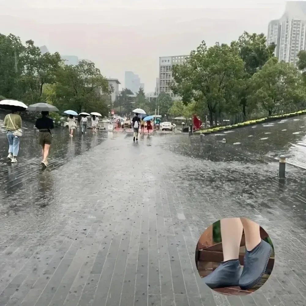 Outdoor Waterproof Silicone Shoe Covers - Rubber Rain Boot Protection