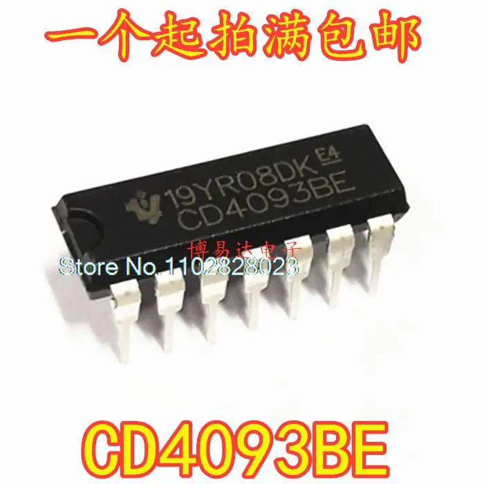 

(20 шт./лот) CD4093 CD4093BE DIP-14 оригинал, брикет. Power IC
