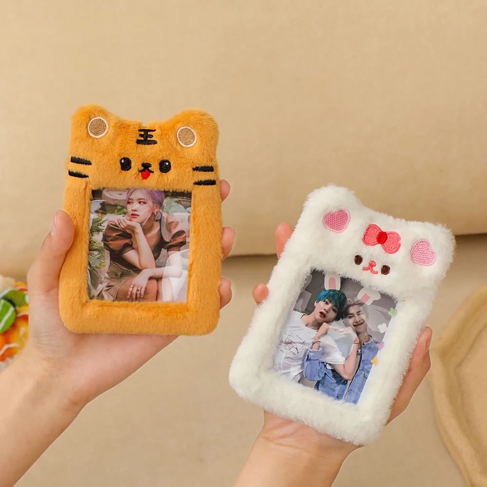Kawaii Plush Bag For Idol BTS Blackpink Photocard Holder Credit ID Bank Card Purse Protective Case for Girl Keychain Bag Pendant coin purse card holders