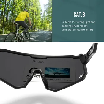 Óculos Esportivos High-End / Masculino e Feminino / Polarizado Premium / Ciclismo, Corrida e Outdoor / Armação TR90 Desmontável / Almofadas de Nariz Confortáveis / Lentes de Troca Rápida 5