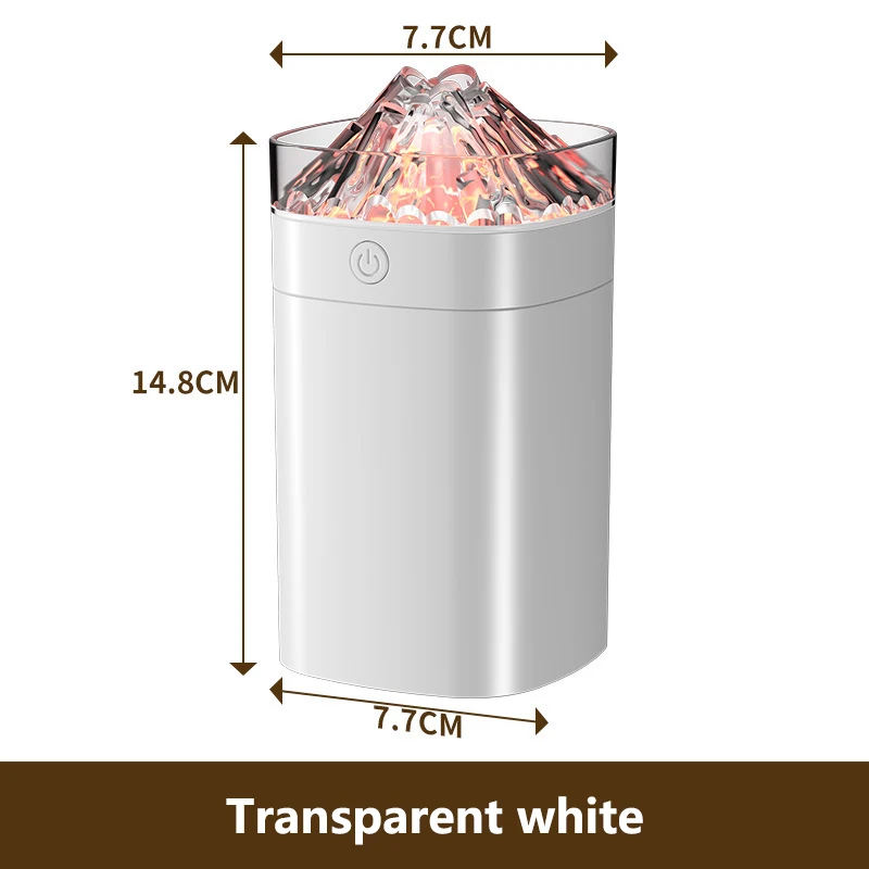 New Portable Air Humidifier Volcanic Crack 400ml USB Home Desktop Led Nightlight Spray Air Humidifier Small Large Fog