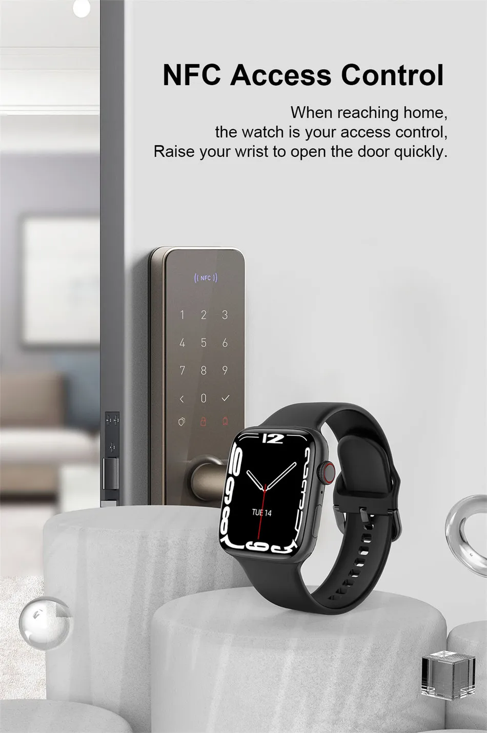 Men Women Smart Watch 7 Bluetooth Call Fitness Sport Watches Sleep Heart Rate IP68 Waterproof Smartwatch Custom Watch Face