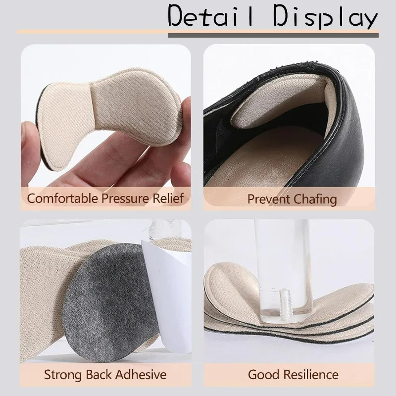 Heel Pads Sneakers Self-adhesive Sponge Patch High Heels Easy Installation Heel Stickers High-heeled Shoes Inserts shoe repair stickers,shoe repair patch,shoe repair patches,heel cushion insole,heel patch insole,heel insoles,heel protector patches,heel protector pads,heel grips,heel protector,shoe stickers,shoe anti slip stickers,shoe heel repair tips