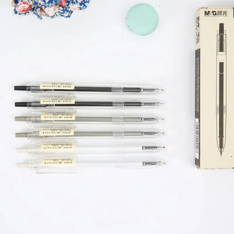 M&G 12 Pcs Gel Pen Press Signature Pen Original Series Full Tip Gel Pens 0.5mm Black 4