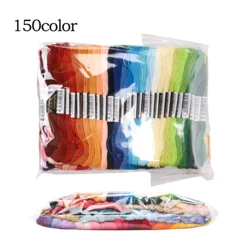 Premium Cross Stitch Embroidery Floss Variety Pack - Assorted Vivid Colors (150 Colors No Repeat)